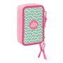 Pochette à crayons triple Lilo & Stitch Ice cream Rose 12,5 x 19,5 x 5,5 cm 37 Pièces