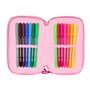 Pochette à crayons triple Lilo & Stitch Chill Rose Menthe 12,5 x 19,5 x 5,5 cm 37 Pièces