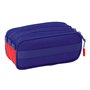 Trousse Fourre-Tout Triple Atlético Madrid Bleu Blanc Rouge 21,5 x 10 x 8 cm