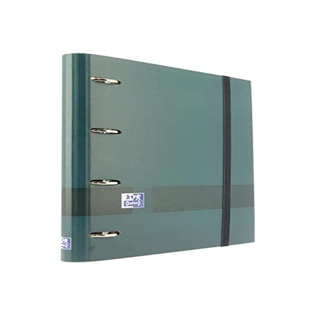 Oxford 400160532 Classeur 4 anneaux Bleu pétrole Format A4+