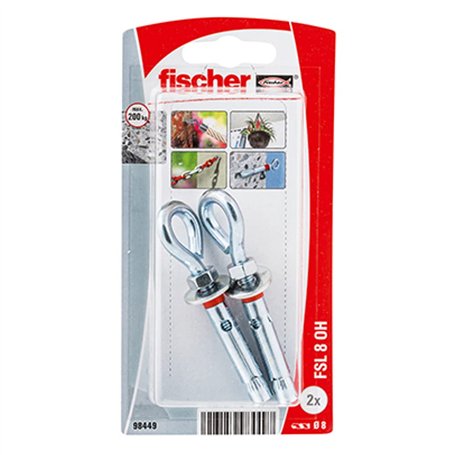 CHEV. METAL ŒILLET FSL 8 OH K NV - BLISTER DE 2 PIECES