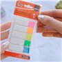 Fixo Notes | 125 marqueurs adhésifs en plastique translucides et repositionnables | 12 x 45 mm | Couleurs fluo | Écrire avec un 