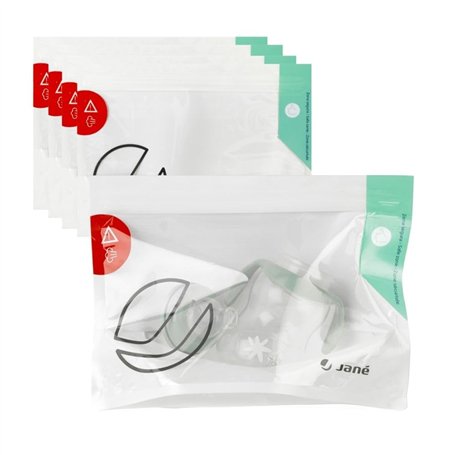 Jané Lot de 5 Sachets de Stérilisation Vapeur au Micro-Ondes Réutilisables en 3 Minutes