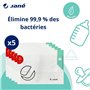 Jané Lot de 5 Sachets de Stérilisation Vapeur au Micro-Ondes Réutilisables en 3 Minutes
