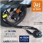 URBAN 10.120L Chaine Antivol Moto, Maillons en Acier Trempé ø10mm, 120cm Système Boucle Plus Polyvalent, Cadenas Chaines pour An