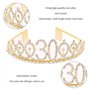 30e Anniversaire Tiara et Sash Strass Couronne pour 30 & Fabulous Sash et diadème 30 ans Tiara pour la Fête du Bon Anniversaire 