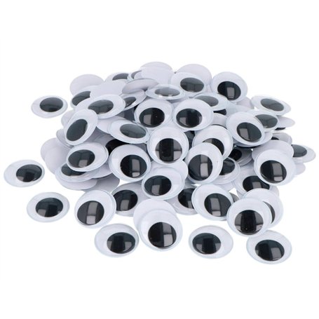 INNSPIRO Yeux Mobiles adhésifs Blanc et Noir diam. 30 mm. 1000u.