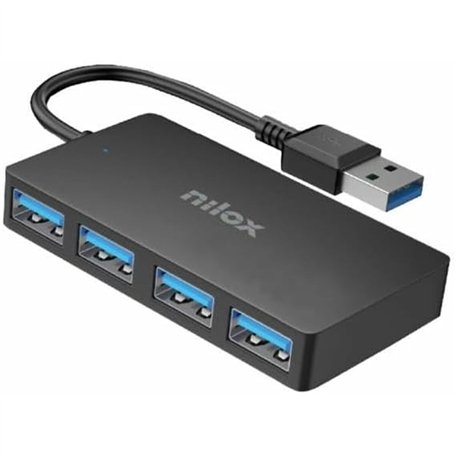 Hub USB Nilox NXHUB403 Noir