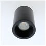 wonderlamp Spot surface pour intérieur ou extérieur noir, IP65, convient pour salles de bains, ampoule GU10, cylindrique, Lutar