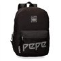Pepe Jeans Ren Sac à dos Noir 32x44x15 cms Polyester 21.12L