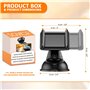 Support Telephone Voiture Ventouse Tableau de Bord Pare Brise Rotation a 360 positionnement Horizontal et Vertical reglage Unive