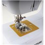 PRIXTON Machine à Coudre P120 avec 16 Points de Couture, Tiroir à accessoires, Lampe et Pédale incluses, Couleur Jaune