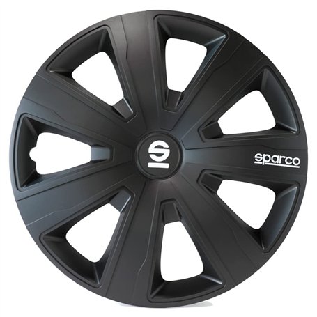 Sparco Enjoliveurs Palermo - 16-Pouces - Noir - Set de 4 pièces