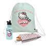 NERTHUS FIH 962 Set Hello Kitty Sac à sandwich + sac à dos + bouteille ultra légère en aluminium 500 ml