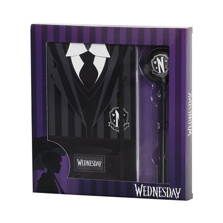 Karactermania Mercredi Uniform-Coffret Cadeau avec Journal et Stylo à Bille Fashion