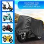Bache Moto Grand Materiau PEVA 240 x 140 cm Protege du Soleil Pluie poussiere Noir