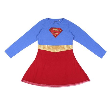 CERDÁ LIFE'S LITTLE MOMENTS Robe À Manches Longues pour Fille-Superman-avec Tutu-Licence Officielle DC Comics Bridesmaid Dress