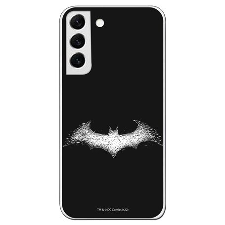 Personalaizer Coque Souple Compatible avec Smartphone Samsung S22 Plus du Logo Batman en Blanc