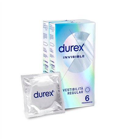 Durex 40465 Préservatifs Invisible Extra Lubrifié Boîte de 12