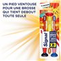 SIGNAL - Brosse à Dents Enfants 7+ ans - Bouts arrondis et ventouse pour une brosse à dents ludique - Extra souple (lot de 3 Bro