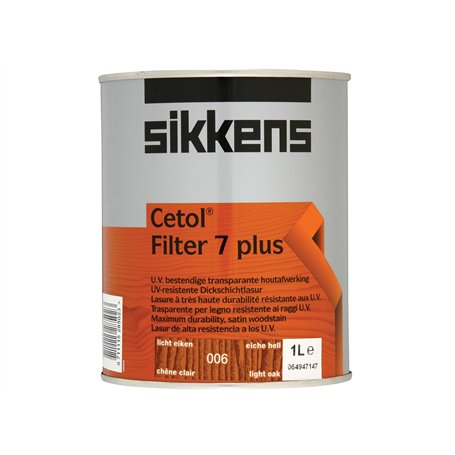 Sikkens Cetol Filter 7 plus lasure 1 litre 006 chêne clair