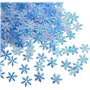 Youery 600Pcs Confettis de Flocons de Neige，Papier Artificiel Blanc et Bleu pour Noël Hiver congelée Mariage Anniversaire Vacanc