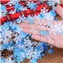 Youery 600Pcs Confettis de Flocons de Neige，Papier Artificiel Blanc et Bleu pour Noël Hiver congelée Mariage Anniversaire Vacanc