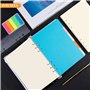 2 Paquets A5 Recharge Papier, 6 Trous Feuillets Mobiles Refill Paper, 120 Feuilles Recharge Ligné Papier pour A5 Classeur Carnet