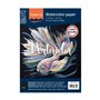 Florence Papier Aquarelle Lisse - A4 - Noir - 10 feuilles - 300 g/m² - Sketchbook pour le Dessin