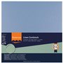 Florence Papier Cartonné en Lin Bleu 250 g – Papier Scrapbooking 30,5 x 30,5 cm – Steel – Papier Cartonné Couleur – Invitations 