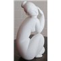 Sculpture - Nu féminin Assis - Figure de museumsshop - basé Une Amedeo Modigliani, Blanc