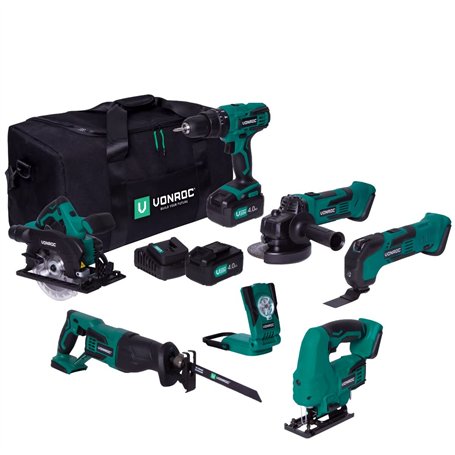 VONROC Pack Outils Sans Fil VPOWER 10V - Perceuse à Percussion