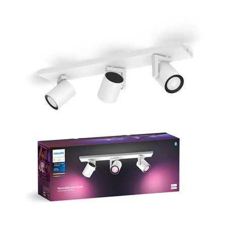 Philips Hue White & Color Ambiance Plafonnier Argenta avec trois spots