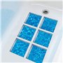 QUUPY Lot de 6 autocollants carrés antidérapants pour baignoire et douche 15 cm