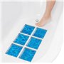 QUUPY Lot de 6 autocollants carrés antidérapants pour baignoire et douche 15 cm