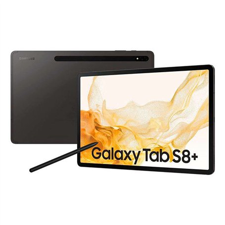 Tablette Samsung Galaxy Tab S8+ SM8450 8GB 128GB SSD Qualcomm Snapdragon 8 Gen 1 8 GB RAM 128 GB Noir Acier 12.4"