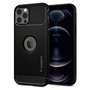 Spigen Rugged Armor Coque pour iPhone 12 et iPhone 12 Pro - Noir Mat