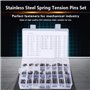 Goupille à ressort en acier inoxydable 280Pcs Jeu de goupilles de tension de goujon à ressort fendu M1.5 M2 M2.5 M3 M4 M5 M6 M8 