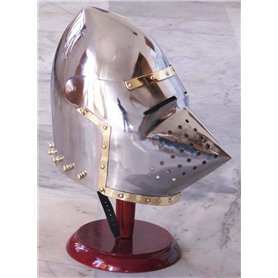 The New Antique Store Casque médiéval à facettes en forme de cochon d'armure - casque de costume d'armurerie de couffin