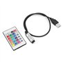 CUTULAMO Télécommande sans fil à bande lumineuse, bandes LED avec télécommande Mini 5-24V 24 touches RVB LED Réglage de la lumin