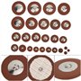 Lot de 26 coussinets universels en cuir pour saxophone alto
