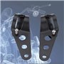Support de Phare Moto 33-43 mm Support Phare Moto Universel N-oir Pour Chopper Moto Fighter Tube Street Racer pour Chopper Cafe 