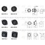 HangTon HE21 Connecteur à 10 broches étanche mâle femelle pour câble de montage, prise circulaire d'alimentation aéronautique à