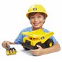 CATERPILLAR 82061 Camion Benne articulé roues libres 25 cm et casque de chantier