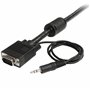 StarTech.com Câble vidéo coaxial pour écran VGA haute résolution 10 m avec audio HD15 M/M (MXTHQMM10MA)