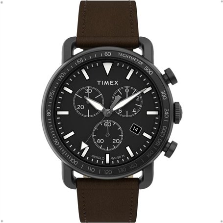 Timex Men's Chronographe Quartz Montre avec Bracelet en Cuir TW2U02100