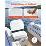 chaise de bateau de pêche pliable avec coussin en éponge épais et cuir PVC imperméable