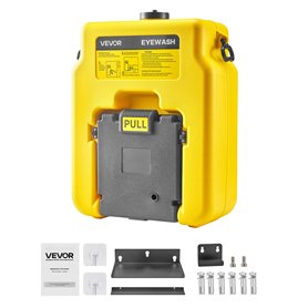 VEVOR Station de rinçage oculaire 53 l - Douche oculaire approuvée OSHA - Montage mural/sur surface plane - Appareil de nettoyag