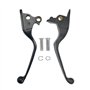S SYUU Black Leviers de Frein et d'Embrayage Compatible avec Harley Davidson Dyna Softail Fat Boy Low Rider Super Glide Wide Gli