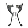 S SYUU Black Leviers de Frein et d'Embrayage Compatible avec Harley Davidson Dyna Softail Fat Boy Low Rider Super Glide Wide Gli
